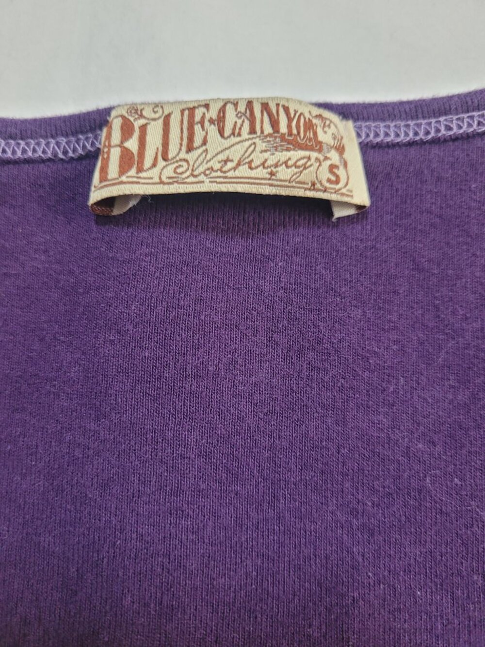Blue Canyon Purple Butterfly Tank Top Small Vintage Y2K Embellished Paisley - Picture 3 of 7